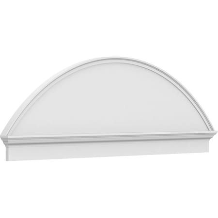 Ekena Millwork Segment Arch Smooth Architectural Grade PVC Combination Pediment, 74"W x 25-3/8"H x 2-3/4"P PEDPC074X255SEG00